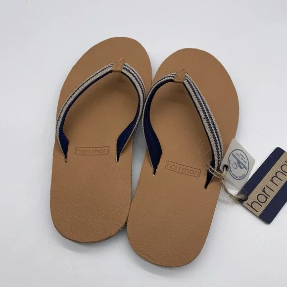 Hari Mari Women's Fields Puebla Navy Size 6 Memory Foam Flip Flops - Picture 3 of 5